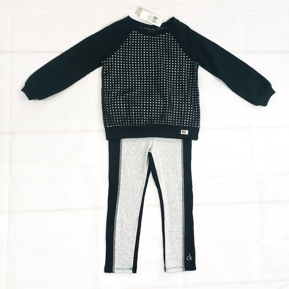 Calvin Klein Sweater & Leggings Set Girls 4T